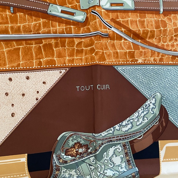 Hermes scarf : Tout Cuir - Picture 8 of 10